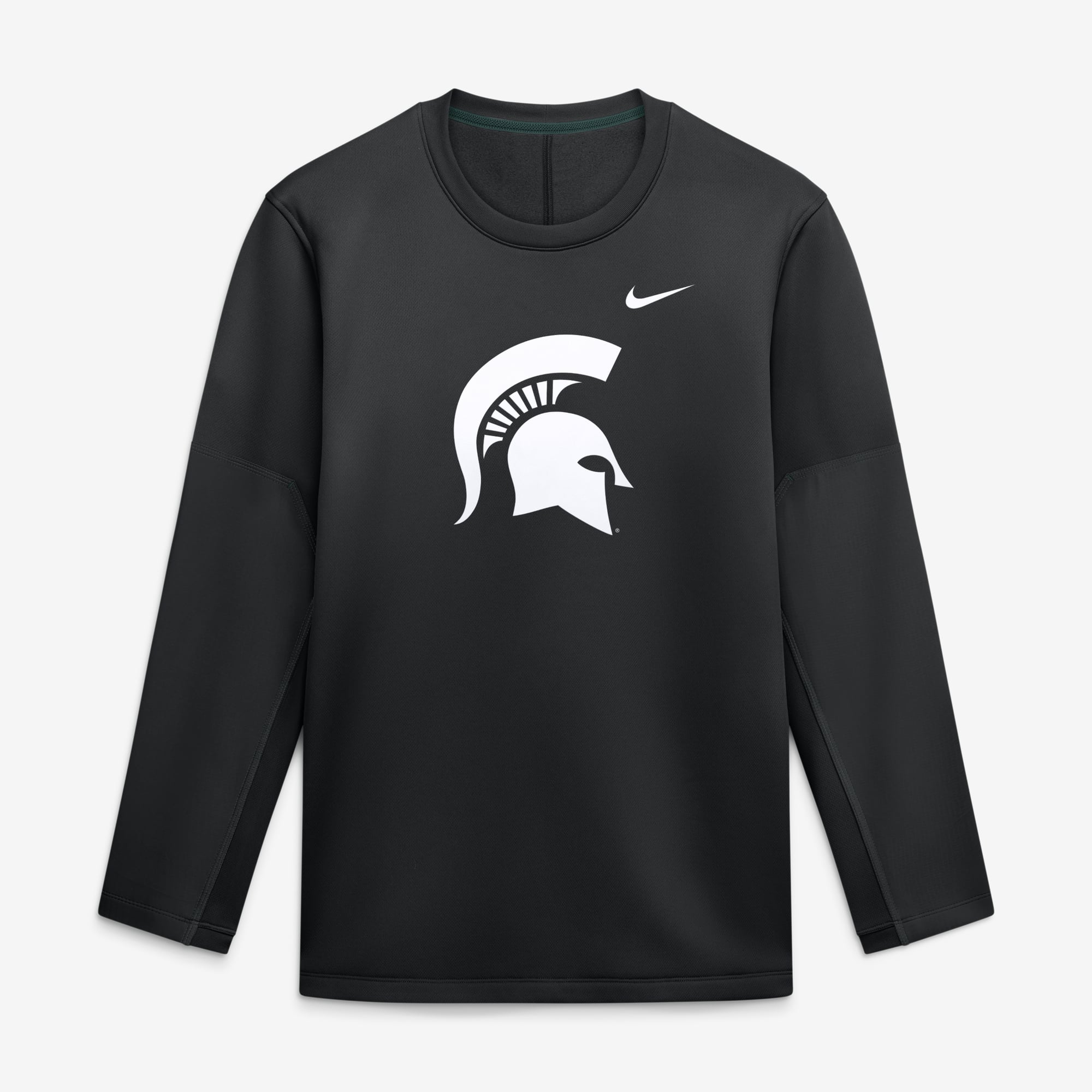 Men's Nike Green Michigan State Spartans 2026 Sideline Coaches Therma-FIT Long Sleeve Top